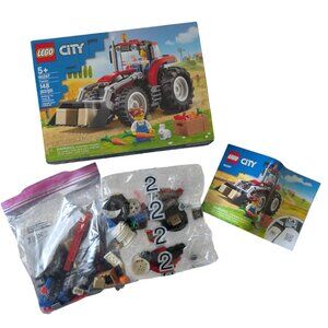 LEGO City Tractor 60287 Building Toy Set 148 Pieces Farmer Rabbit Farm Complete